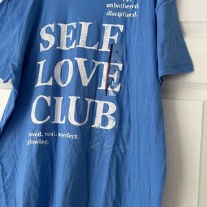 Blue Self Love Club Men's Shirt. NWOT